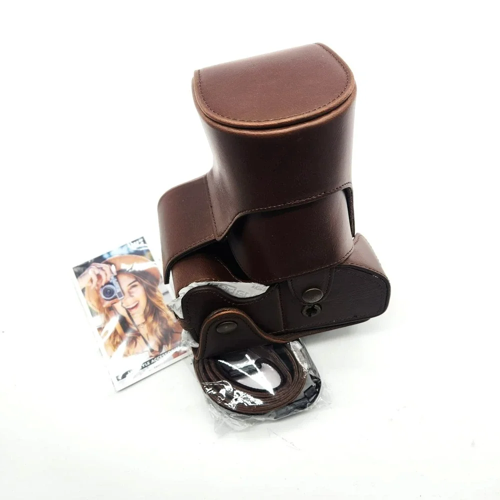 MegaGear MG1304 Leather Camera Case Canon‎ SL2 200D Kiss X9 18-55mm Dark Brown